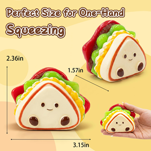 Juguetes Antiestrés Personalizados de Simulación de Comida, Sándwich de TPR, Juguetes Sensoriales para Aliviar el Estrés, Juguetes Blandos 2025 para Niños - Product Image 4