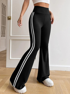 <span class=keywords><strong>Pantalon</strong></span> évasé personnalisé pour <span class=keywords><strong>femme</strong></span>, style urbain <span class=keywords><strong>chic</strong></span>, coupe large, décontracté, micro-extensible, pour le yoga, la gym, l'entraînement et le sport - Product Image 1