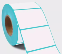 Rouleaux d'étiquettes thermiques en gros, résistants à l'huile, format personnalisé pour les étiquettes de colis e-commerce et l'impression de codes-barres d'entrepôt
