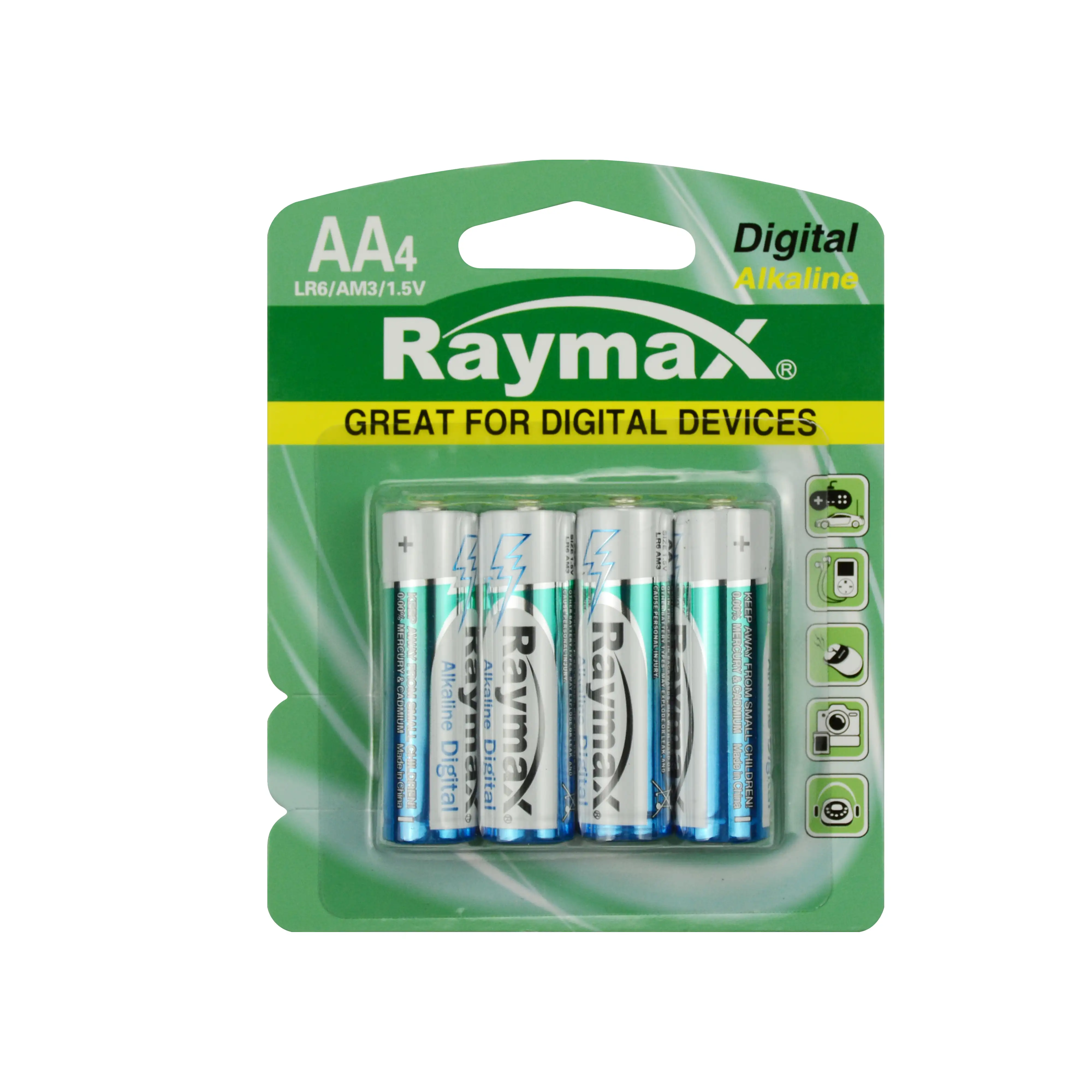 Batteria alcalina digitale all'ingrosso OEM Raymax Private Label LR6 AM3 1.5v 2700mAh AA
