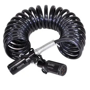 12V trailer truck parts electric power Spiral wire 7 Way trailer coil cord cable ABS Electrical Power Coil