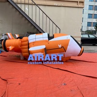 Modèle de vaisseau spatial gonflable de 3 m de long avec logo personnalisé pour l'exposition aérospatiale, décoration de fête