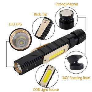 Lampe de travail COB rechargeable par USB à rotation de 90 degrés, lampe d'inspection magnétique portable avec rotation à 360 degrés - Product Image 3