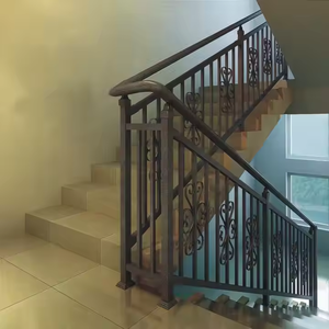 Ron Clôture Villas <span class=keywords><strong>Ferronnerie</strong></span> écologique Garde-corps d'escalier pour maisons Design industriel Acier Bois Plastique pour portes d'allée de jardin - Product Image 3