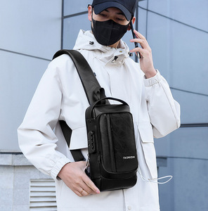 Sac bandoulière unisexe décontracté, petit format, style hip-hop, imperméable et multifonctionnel, sac de poitrine messager - Product Image 2