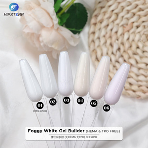 Gel Constructeur Blanc Auto-nivelant HEMA & TPO FREE pour Extension d'Ongles Effet Brumeux en Pot Marque Privée - Product Image 2