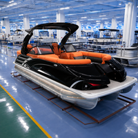 Bateau Ponton Sportif de Luxe S22A Direct Usine, Bateau Marin Électrique avec Console Arche et Écran, Idéal pour les Complexes Hôteliers