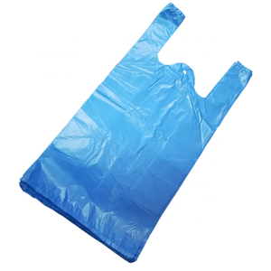 Bolsa de Camiseta de Plástico de Cáñamo Biodegradable, Materiales Reciclados PE, Tamaño y Logotipo Personalizados para Empacar Alimentos y Vegetales en Supermercados - Product Image 1