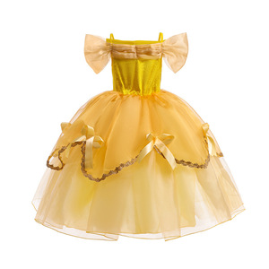 SHENYUAN serie de princesa amarilla TV película disfraz La Bella y La Bestia princesa vestir vestido de fiesta disfraz de Navidad vestido de princesa - Product Image 1