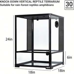 Reptizoo Großes Reptilien-<span class=keywords><strong>Terrarium</strong></span> Hohes Maßgefertigtes Schlangen-Gehäuse Glas-<span class=keywords><strong>Terrarium</strong></span> für Reptilien - Product Image 2