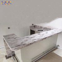 Comptoir de bar en pierre de marbre de haute qualité sur mesure pour la maison