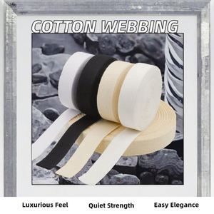Wholesale Herringbone Cotton Webbing 1" 25mm Edge Band 1.5 Inch Cotton Binding Twill Bamboo Webbing Tape for Garment - Product Image 4