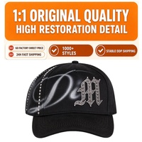 Nuovi Cappelli Chucky Originali con Logo Ricamato 3D, Visiera Curva Effetto Vissuto, Cappellini da Baseball Total Black Crystal 31, Gorras Chucky