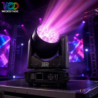 WEDOSTAGE Équipement d'éclairage de scène 7x40W RGB 4-en-1 Projecteur à tête mobile halogène Décoration de mariage CTO Wash Beam DMX512