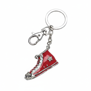 Porte-clés personnalisé BROGUE en caoutchouc PVC souple et métal pour porte-clés, sans boîte - Product Image 2