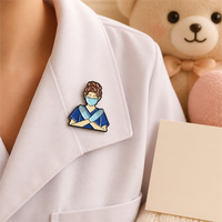 Ensemble de broches en émail souple pour médecins et infirmières, motifs médicaux, dentaires, d'hôpital, de blouse de laboratoire, badges pour professionnels de santé, cadeau, accessoires de clinique, épingles en métal