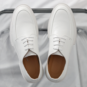 Zapatos de vestir y Oxford retro de diseñador para hombre, de cuero genuino, casuales, de caña alta, mocasines de punta, fáciles de poner, tallas grandes, novedad transfronteriza - Product Image 1
