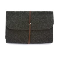 Organisateur de câbles en feutre de laine mérinos, sac à câbles en feutre, pochette de rangement en feutre