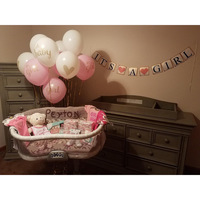 Baby Shower Baptême Baptême Faveur Genre Révéler C'est une Fille Guirlande Bruant Bannière Fête Décoration Fournitures