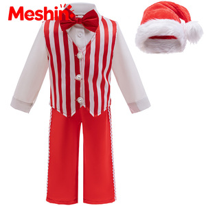 Disfraz de canario de terciopelo para niños, diseño popular de Meshin, para Navidad, televisión y películas, conjunto de cosplay para carnaval y fiestas con gorro navideño - Product Image 1