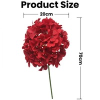 Fleur d'hortensia artificielle en tissu de soie personnalisée, hortensia bleu artificiel pour la décoration de la maison et des mariages