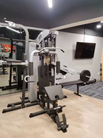 Machine de musculation multi-stations tout-en-un 3 postes, 50+ fonctions, pile de poids 80 kg, corps entier, acier au carbone Q235, charge 450 kg, usage commercial