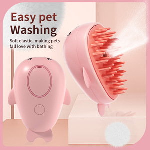 Cepillo de Masaje y Peine Pulverizador Recargable de Lujo Little Whale, de ABS y TPR, Herramienta de Baño de Vapor para Eliminar el Cabello Suelto - Product Image 4