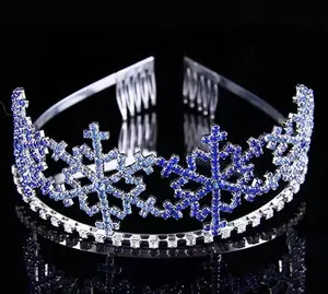 Corona da diadema da sposa da donna con pettine per feste di matrimoni