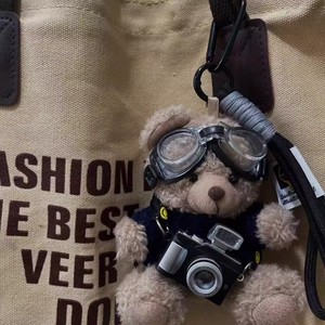 ตุ๊กตาหมีนุ่มนิ่มน่ารัก สไตล์การ์ตูน รุ่นใหม่มาแรงปี 2025 เป็นมิตรกับสิ่งแวดล้อม พร้อมไฟ LED พวงกุญแจ ของขวัญคู่รักสำหรับเปิดเทอม กล้องแฟลชสุดสร้างสรรค์ - Product Image 2