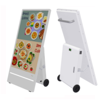 Publicité extérieure 32-43 pouces étanche 4K Mini-LED rétro-éclairé Digital Poster Battery Floor Standing LCD Display Signage
