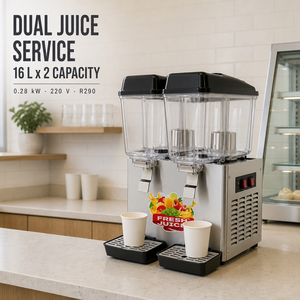 Distributeur de boissons froides à double réservoir commercial 32L 220V 280W R290 Machine à jus et boissons pour café, restaurant, hôtel, buffet - Product Image 4