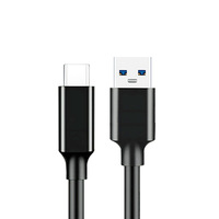 Kabel USB 3.2 Tipe-C Universal 10Gbps Transfer Data Kecepatan Tinggi 60W 3A Pengisian Cepat Braid PVC untuk Laptop Monitor Mobil