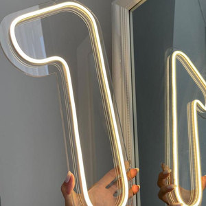 Personalizado 0-9 Letrero de neón Número uno Letrero de neón Luz LED Número 5 Decoración para boda Fiesta de cumpleaños - Product Image 1
