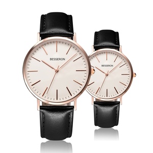 Montres pour couples de style minimaliste populaires, boîtier en acier inoxydable, montres pour amoureux, 40 mm, mouvement japonais, montre à quartz - Product Image 5