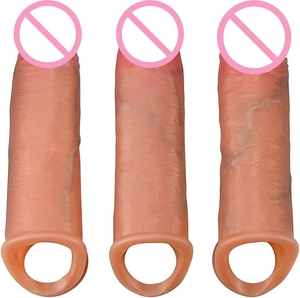 Realista TPE silicona pene extensor manga consolador condón suave adultos juguetes sexuales para la eyaculación retardada diversión para parejas - Product Image 5