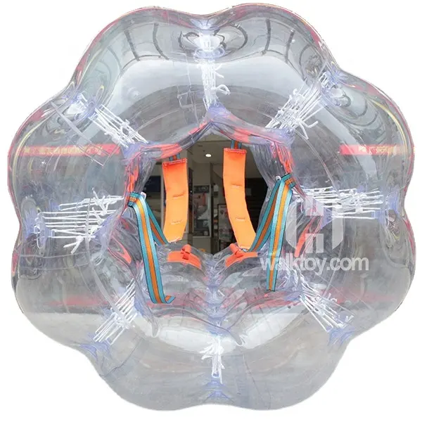 Benutzer definierte aufblasbare Stoßstange Ball hellblau transparent aufblasbare Fußball Bubble Ball lustige Sportspiele Spielzeug zum Verkauf