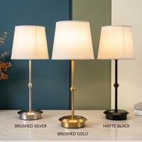 Lampe de table LED rétro sans fil rechargeable à intensité variable en métal pour restaurant, hôtel, bar, chambre à coucher, modèle RT10