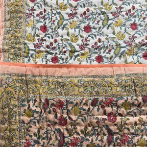 Latest Design Rajasthani Block Printed Handmade Luxury Comfortable Kantha Quilt Indian Bohemian Bedding Cotton Bedspread <b>Blanket</b> - Product Image 1