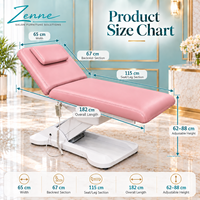 Fauteuil de beauté électrique, lit facial, dossier réglable en hauteur, télécommande filaire, capacité de charge de 200 kg, pour salon de beauté, spa, table de massage