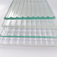 Panneaux de verre cannelé, feuille de verre texturé à motifs, verre de confidentialité cannelé pour porte de séparation de salle de bain