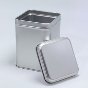 Customized Design square Airtight Tea <b>Tin</b> Canister Food Grade Printing Packing Box Empty sealed square Green Metal Tea Cans - Product Image 2
