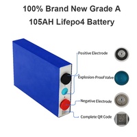 Batterie LiFePO4 LF105 au phosphate de fer et de lithium 3,2 V 100 Ah 105 Ah, stock UE, 3500 cycles, décharge 3C, pour stockage d'énergie solaire domestique et VR