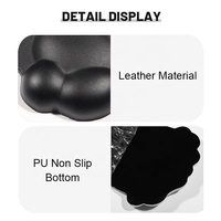 Repose-poignets ergonomique en mousse à mémoire de forme pour souris, en cuir noir, personnalisable (couleur et logo), tapis de clavier gaming en stock pour ordinateur et bureau