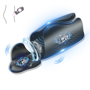 Masturbador Masculino de Silicona Recargable con Vibrador, Dispositivo de Entrenamiento para Pene y Juguete Sexual con Vibración - Product Image 1