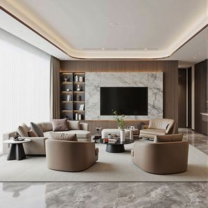 Muebles de Madera Modernos y Contemporáneos, Mueble de TV Personalizado, Librería de Almacenamiento para Sala de Estar, Comedor, Diseño que Ahorra Espacio - Product Image 3