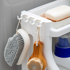 Estante de almacenamiento móvil de plástico PP para baño y cocina con ruedas, organizador multifunción de artículos diversos, carrito de fácil montaje - Product Image 6
