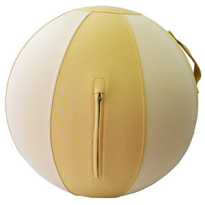 Pelota de parto para embarazo, silla de pelota, funda ergonómica <span class=keywords><strong>lavable</strong></span>, venta al por mayor, 65 cm, poliéster con tacto de <span class=keywords><strong>lino</strong></span>, funda antideslizante para pelota de yoga para gimnasio y embarazo - Product Image 4