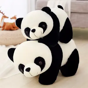20-70cm 1 adet büyük Panda dolması peluş oyuncak çok sevimli Panda bebek simülasyon Panda kaliteli bebek erkek yumuşak gerçek hayat peluş