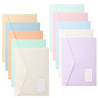Pochette de rangement pour documents de bureau personnalisée, épaisse, 18 brins, couleur A4, imperméable, en PP transparent, imprimée UV