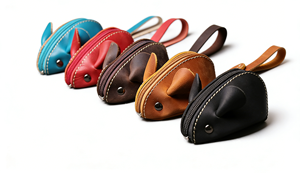 กระเป๋าใส่เหรียญหนังวัวแท้สำหรับเด็ก ลายการ์ตูนหนู  กระเป๋าใส่กุญแจอเนกประสงค์  กระเป๋าเก็บของแบบพกพา - Product Image 3